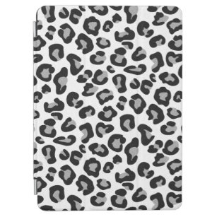 Leopard Print白黒とグレー iPad Air カバー