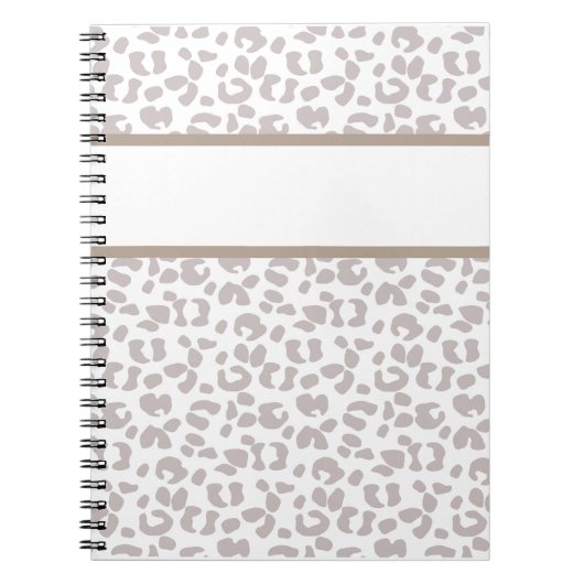 Leopard Print カスタムパーソナライズされた Notebook ノートブック (正面)