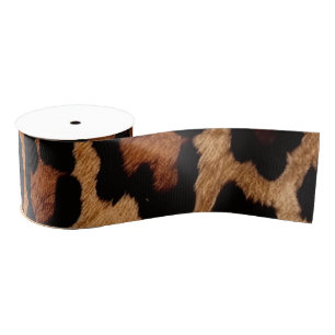 "Leopard Print" グログランリボン