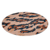 Leopard Print:シームレスなデザイン。 カッティングボード (角)