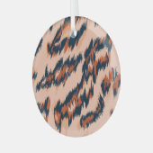 Leopard Print：シームレスなデザイン。 ガラスオーナメント (正面左)