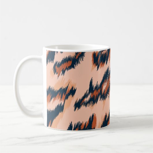 Leopard Print:シームレスなデザイン。 コーヒーマグカップ (左)
