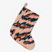 Leopard Print:シームレスなデザイン。 スモールクリスマスストッキング (正面 (吊り時))