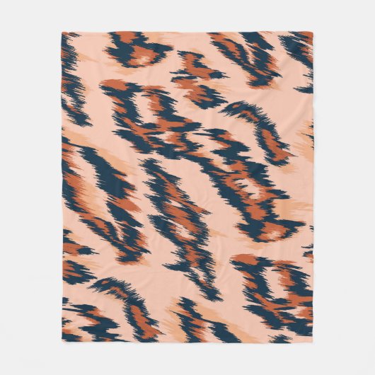 Leopard Print:シームレスなデザイン。 フリースブランケット (正面)