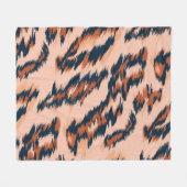 Leopard Print:シームレスなデザイン。 フリースブランケット (正面(横))