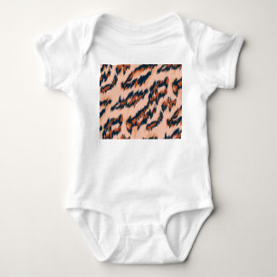 Leopard Print:シームレスなデザイン。 ベビーボディスーツ