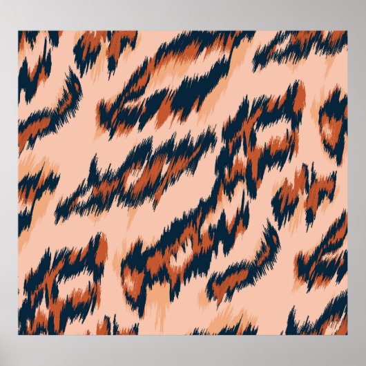 Leopard Print：シームレスなデザイン。 ポスター (正面)