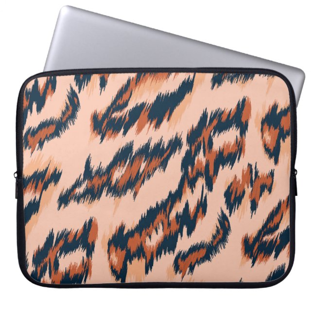 Leopard Print：シームレスなデザイン。 ラップトップスリーブ (正面)