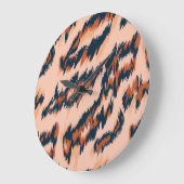 Leopard Print：シームレスなデザイン。 ラージ壁時計 (傾斜)