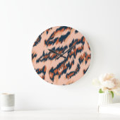 Leopard Print：シームレスなデザイン。 ラージ壁時計 (ホーム)