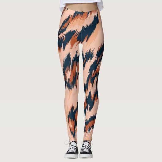 Leopard Print:シームレスなデザイン。 レギンス (正面)