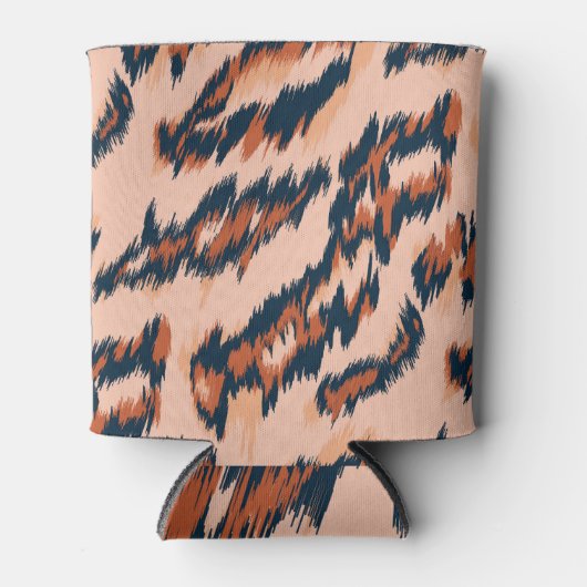 Leopard Print：シームレスなデザイン。 缶クーラー (正面)