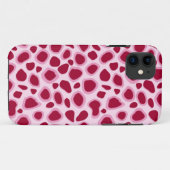 Leopard Print – バーガンディとピンク Case-Mate iPhoneケース (裏面(横))