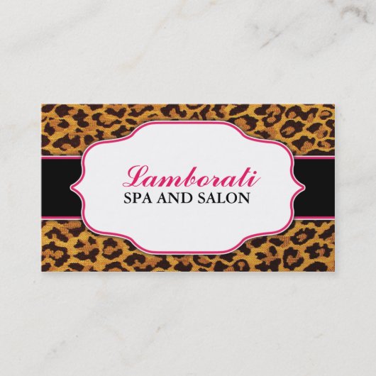 Leopard Print モダンファッションクラシー 名刺 (正面)