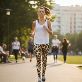 Leopard Print レギンス