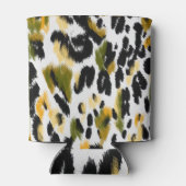 Leopard Print:動物のテクスチャ背景 缶クーラー (裏面)
