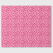 Leopard Print -明るい赤紫色とライトピンク ラッピングペーパー (フラット)
