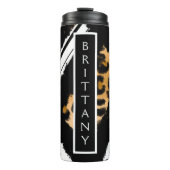 Leopard Print、白黒水玉模様、ストライプ タンブラー (正面)