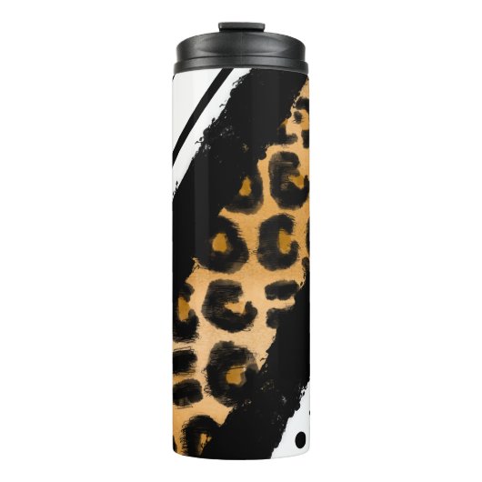 Leopard Print、白黒水玉模様、ストライプ タンブラー (正面)