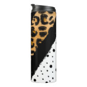 Leopard Print、白黒水玉模様、ストライプ タンブラー (回転右)