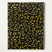 Leopard Print、金ゴールドLeopard、グリッター、名前 プランナー手帳 (裏面)