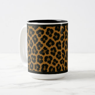 "LEOPARD PRINT" - 15 OZ. COFFEE MUG ツートーンマグカップ
