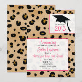 Leopard Print 2013の卒業発表 招待状 (正面/裏面)