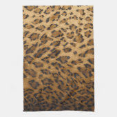 Leopard Print Aモノグラムイニシャル キッチンタオル (縦)