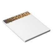Leopard Print A monogramイニシャルメモ帳 ノートパッド (アングル)