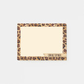 Leopard Print Add Your Name Smaller(Leopard印刷名を小さく ポストイット (正面)