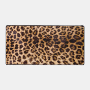 Leopard Print African Catプリント写真 デスクマット