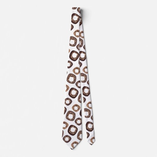 Leopard Print and Donut Pattern Tie ネクタイ (正面)