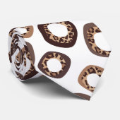 Leopard Print and Donut Pattern Tie ネクタイ (ロール)