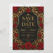 Leopard Print and Red Rose  セーブザデート (正面)