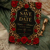 Leopard Print and Red Rose  セーブザデート