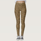 Leopard Print Animal Print レギンス (正面)