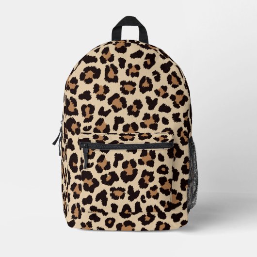 Leopard Print Backpack - Wild Style Bag プリントバックパック (正面)