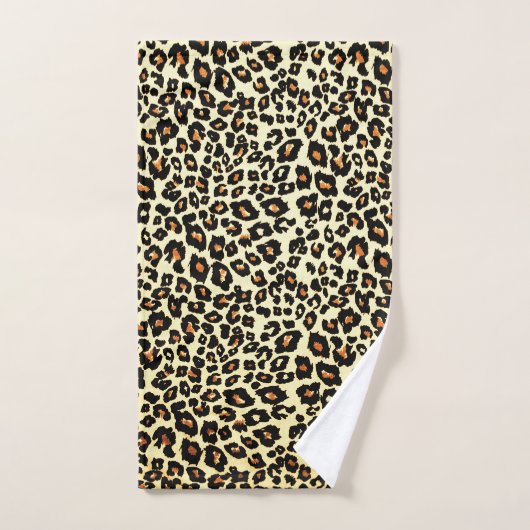 Leopard Print Bath Towel Set バスタオルセット (ハンドタオル)