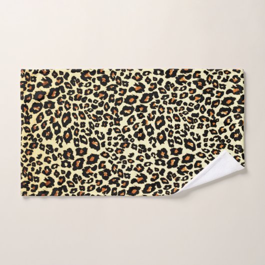 Leopard Print Bath Towel Set バスタオルセット (ハンドタオル)