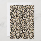 Leopard Print Birthday | Chic Animal Print  招待状 (裏面)