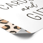 Leopard Print Birthday Partyカードとギフトサイン ポスター (角)