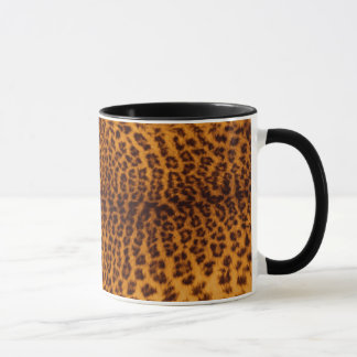 Leopard print black spotted skin textureテンプレート マグカップ