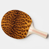 Leopard print black spotted skin textureテンプレート 卓球ラケット (横)