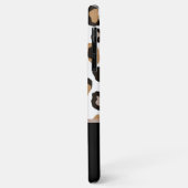 Leopard Print、Black、White、Tanカラーブロックイニシャル Case-Mate iPhoneケース (裏面/左)