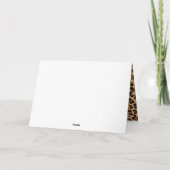 Leopard Print Blueクローバー'Thank You' サンキューカード (裏面)