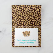 Leopard Print Blueクローバー'Thank You' サンキューカード (内部)