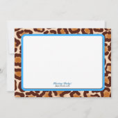 Leopard Print Blue Birthのお知らせ 案内状 (裏面)