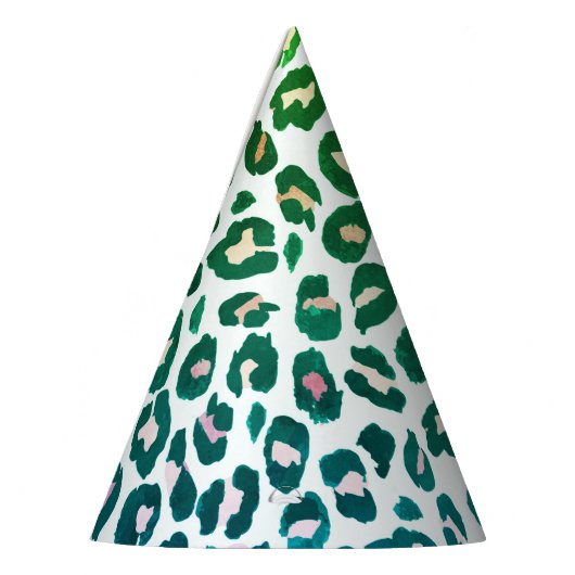 Leopard print cheetahアニマルプリント パーティーハット (左)