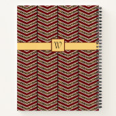 Leopard Print Chevron Spiralノートブック ノートブック (裏面)