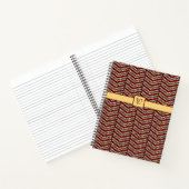 Leopard Print Chevron Spiralノートブック ノートブック (内部)